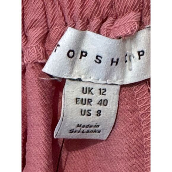 Top Shop Women's Off Shoulder Crop Top Pink Balloon Sleeve Size 8 - Picture 7 of 9